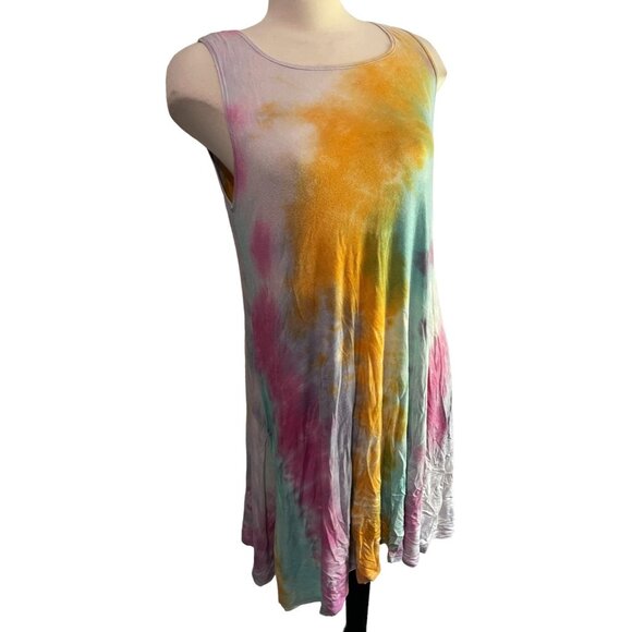 Jamie & Layla Tie Dye Sun Dress Sz Medium Womens Soft Light Sleeveless - Picture 4 of 10